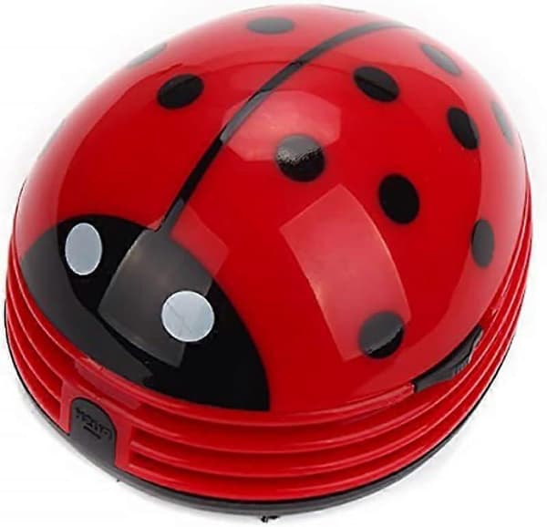 Mini Desktop Vacuum Cleaner Ladybug Design Home Office Dust Desk Collector Sweeper Table Vacuum Cleaner, Computer