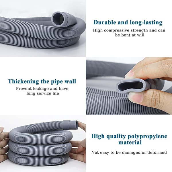 Washing Machine Extension Hose, 3M Universal Washing Machine Hose, Dishwasher Drain Hose Extension Set