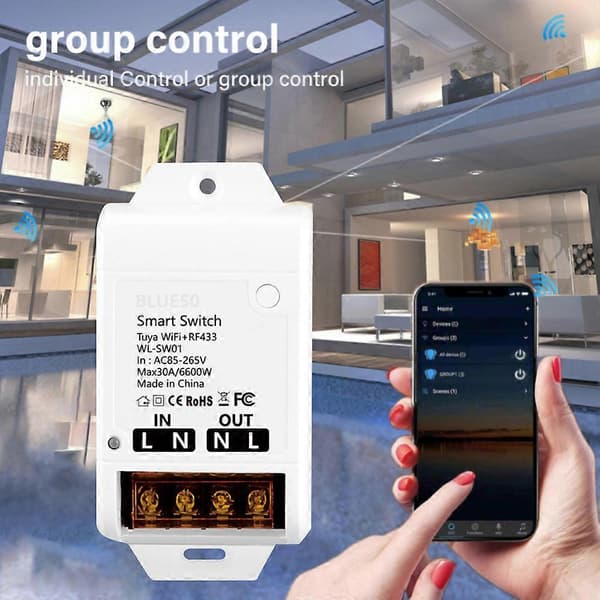 Tuya Smart WiFi Dry Contact Switch Module 10A Home Universal DIY Switch Relay Works with Smart Life