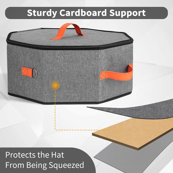 Stor sammenklappelig hatæske til cowboyhatte - Unisex hatopbevaringspose og organizer