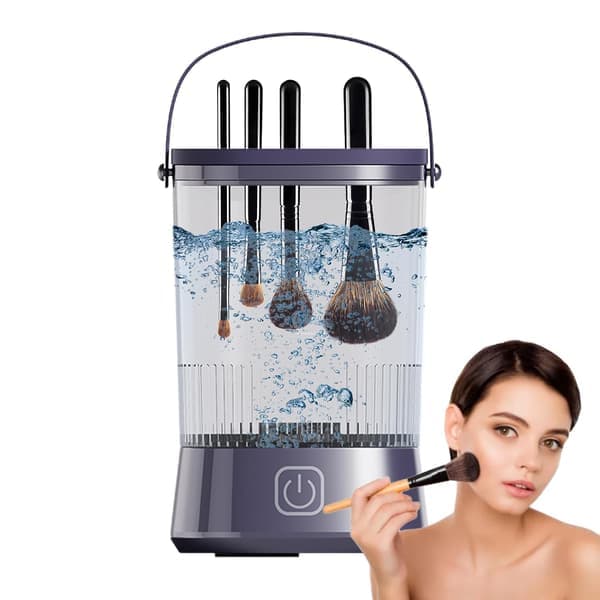 Automatic Makeup Brush and Sponge Cleaning Machine - Fast, Efficient Daily Cleaning Tool, Portable Beauty Accessory for Home [Ho]
