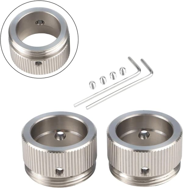 Radiatoradaptere M30 x 1,5 2-pak rustfrit stålventil til RA/Rav/Ravl, med installationshardware