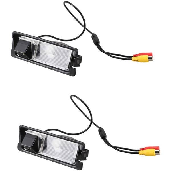 2X Bil HD Ryggekamera for March Sandero W