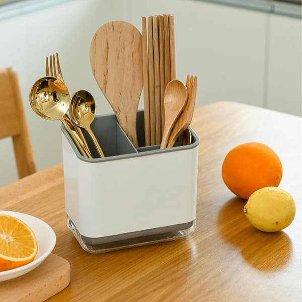 Table Stand for Chopsticks, Spoons, Forks, Drain Rack, Basket, Storage Box (Grey)