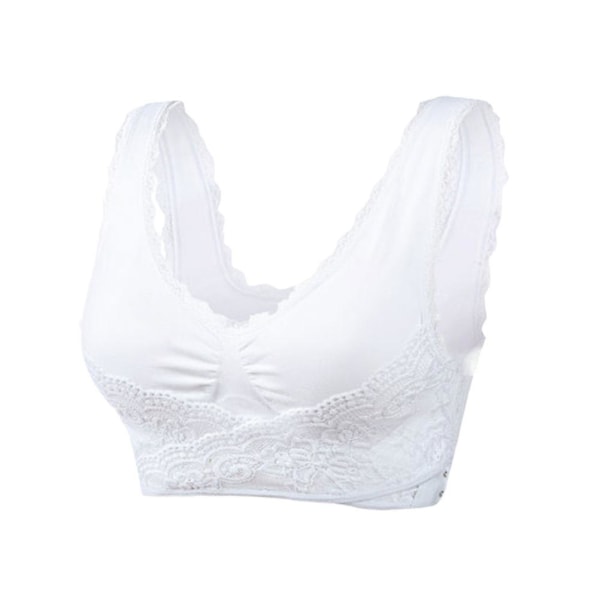 1 st insvept bröst Yoga Underkläder Rem BH Fitness BH Camisole Andas Underkläder För Kvinna Dam White XL