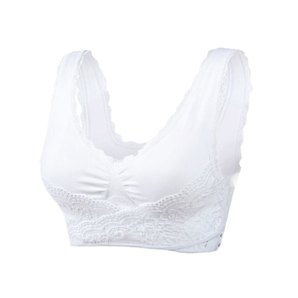 1 stk Innpakket Bryst Yoga Undertøy Stropp BH Trenings-BH Camisole Pustende Undertøy For Kvinne Dame White XL