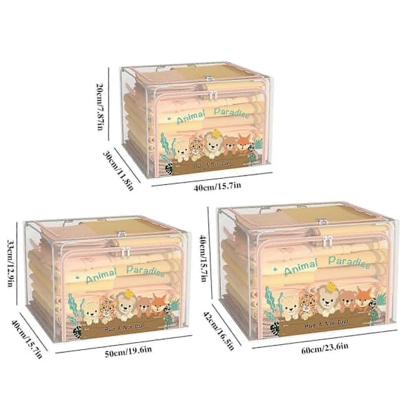 Large Storage Box with Handle Transparent Design Zipper Multifunctional Quilt Storage for Home