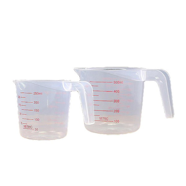 3 st 500 ml 250 ml Mätkoppar Baktillbehör Köksredskap PVC Mätbägare Verktyg med Skala