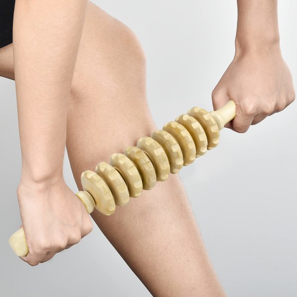 Trämassagevals, Cellulitmuskelvals för Idrottare, Triggerpunkt Manuell Massagevals för Ömma Muskler