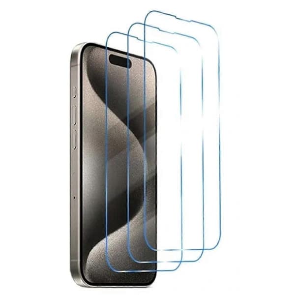 3-pack iPhone 16 Pro Härdat Glas - Skärmskydd Transparent iPhone 16 Pro