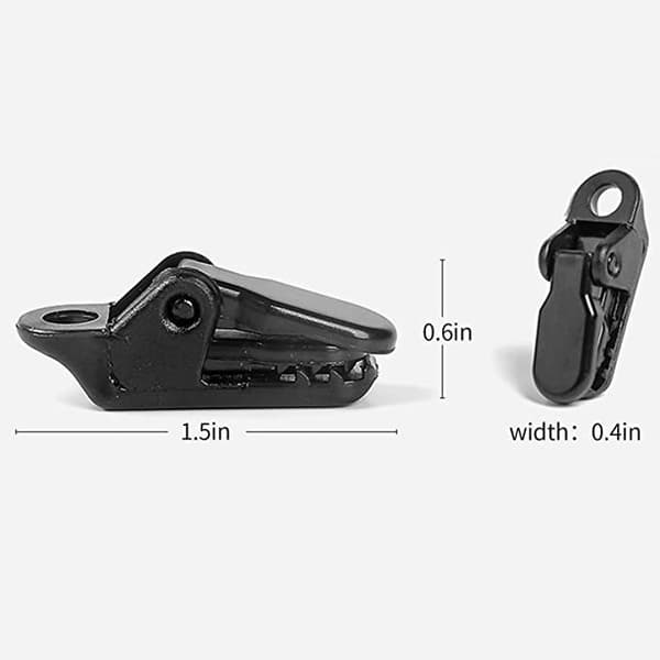 Black 40 Pcs Tent Clips, Tarp Clips, Small Clamp Type Clips, Windproof Awning Clips, Camping Awning Clips, Pegs