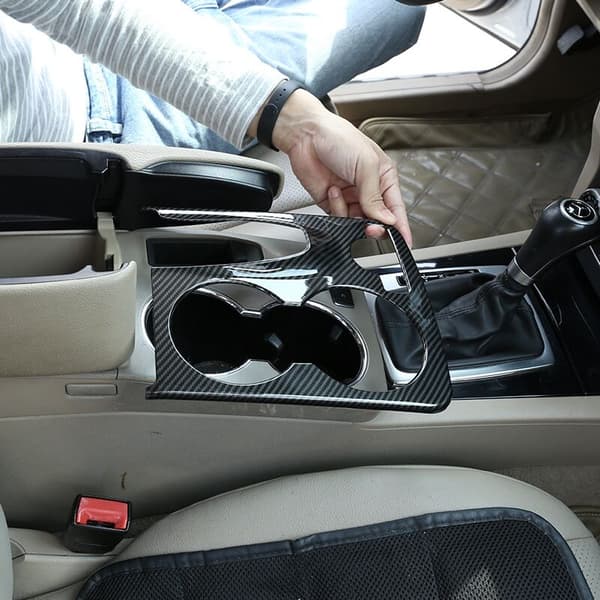 ABS Fiber Console Cup Holder Frame Cover Trim for X204 2008-2015 Car Interior Accessories