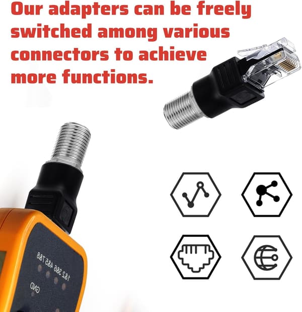 2 kpl F-tyypin naaras-RJ45 musta