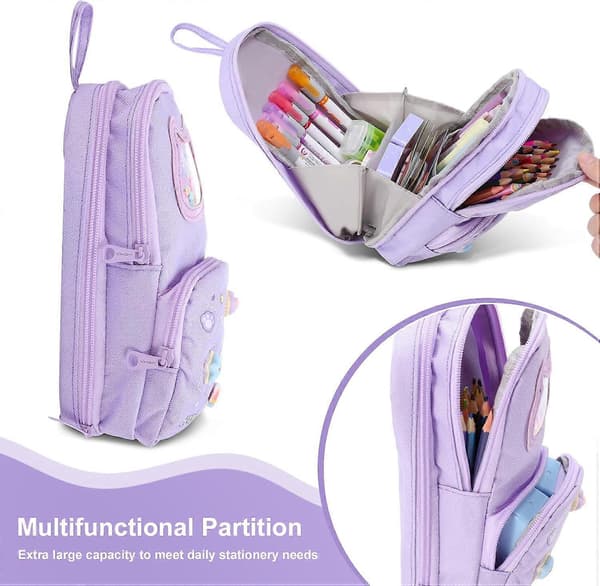 Cute Pencil Case, Beautiful Pencil Case, Large Capacity, Multifunctional Stationery Storage Bag, Suitable for School Office