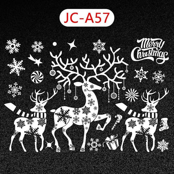 Christmas Gift Window Stickers, DIY Static Window Decorations, Removable Christmas Stickers