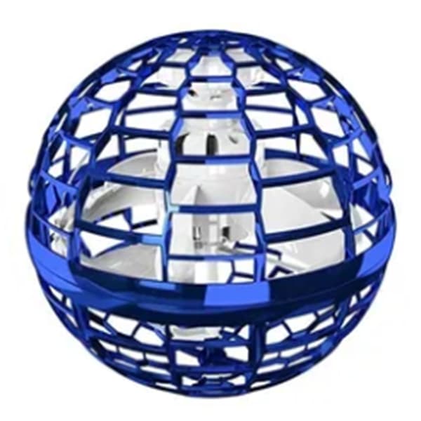 {hw} USB Charging Intelligent Sensor Flying Ball Toy Colorful Light Rotating Globe Blue