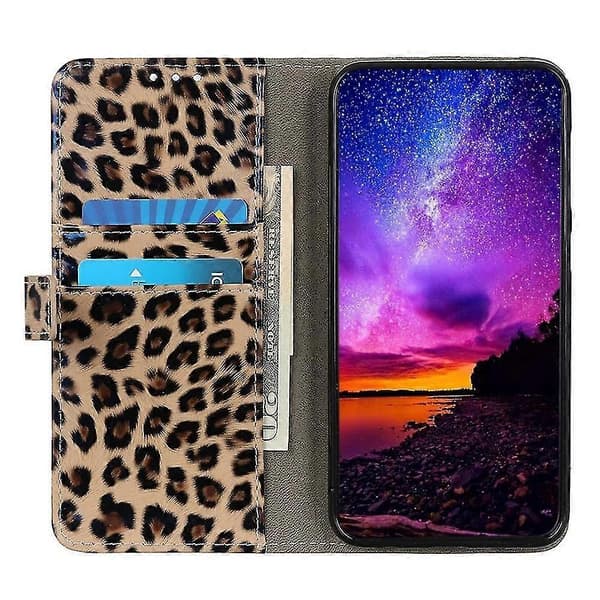 Fodral för Samsung Galaxy S23+ Leopardmönstrat Plånboksfodral PU-läder Lås Stötsäkert Skydd