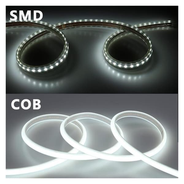 220V IP65 Waterproof 10M COB LED Strip 6000K Cool White – Cuttable Flex Cable for Construction Sites – Direct Installation Without Transformer