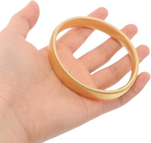6st Justerbara Metallskjortärmhållare Elastiska Armband för Män