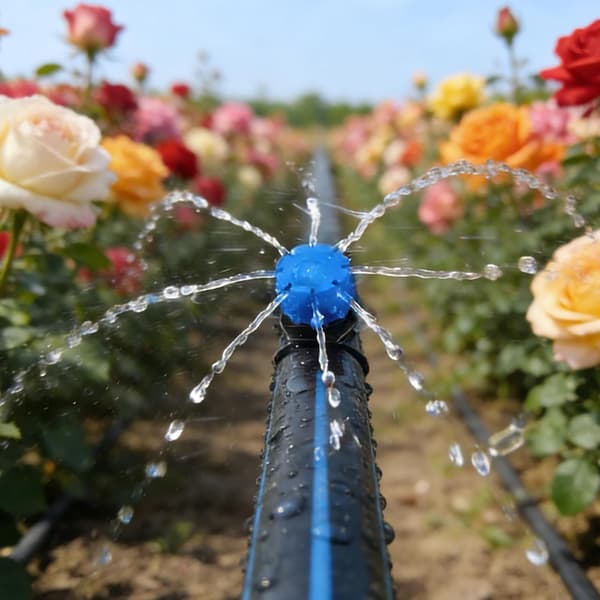100pcs Drip Irrigation Emitters, Adjustable Irrigation Drippers, 1/4 Inch Emitters Micro Drip for Irrigation System