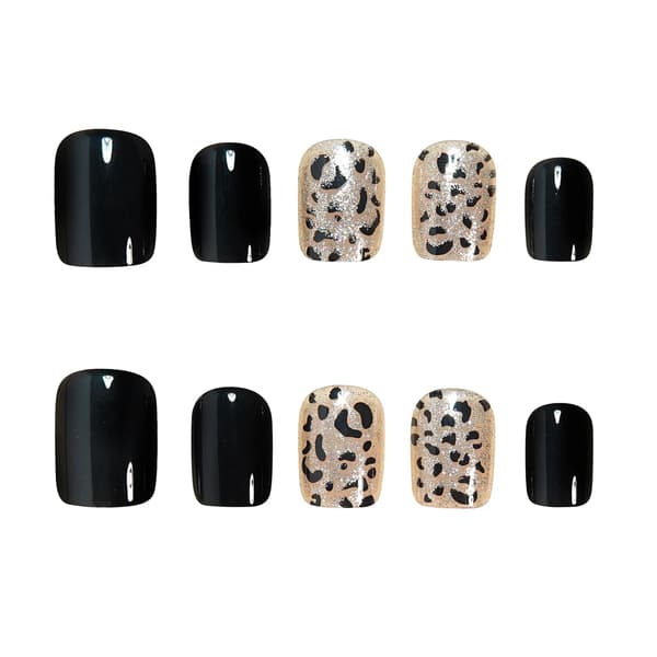 24 pcs False Nails Extra Short Glossy Full Cover Acrylic Press-on Nails Q12 Q12
