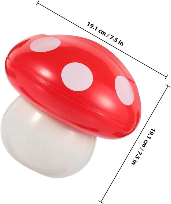 Mini soppbeholder med soppdesign og lokk, rød og hvit skrivebordsbeholder for kontor og stue