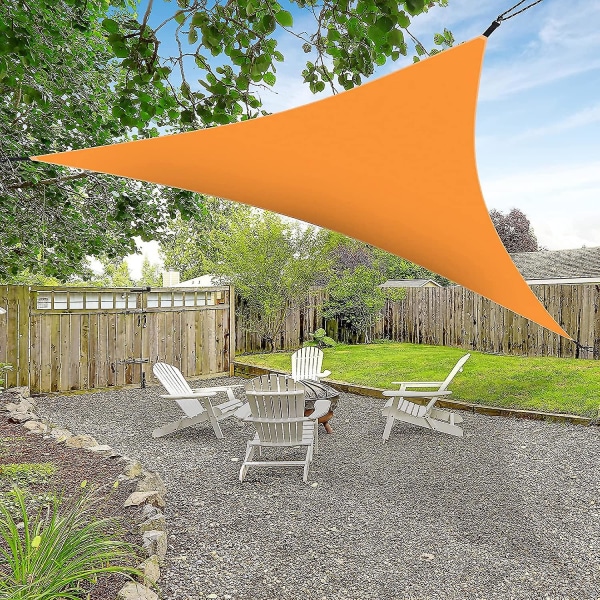 Markiisi vedenpitävä kolmiomainen 3x3x3m hengittävä aurinkosuoja Tuulensuoja UV-suoja Markiisi puutarhaterassille parvekkeelle ulkona (oranssi)