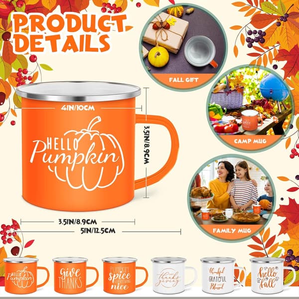 Höstkaffemuggar 12 oz för fest (st)