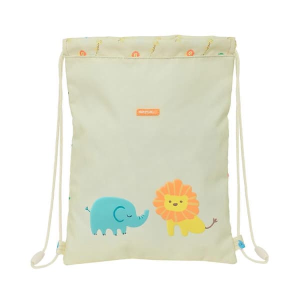 Ryggsäck med dragsko Safta Selva Vit 26 x 34 x 1 cm