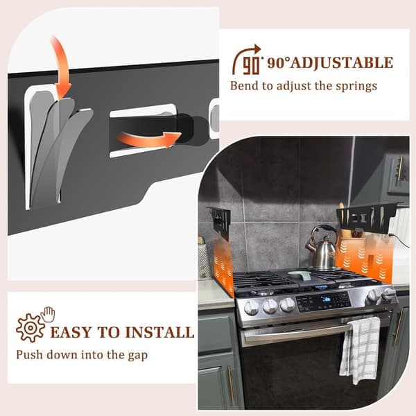 2-pack Extendable Stainless Steel Gap Covers, 35-70 cm Retractable Heat-Resistant Edge Guards for Stove and Countertop