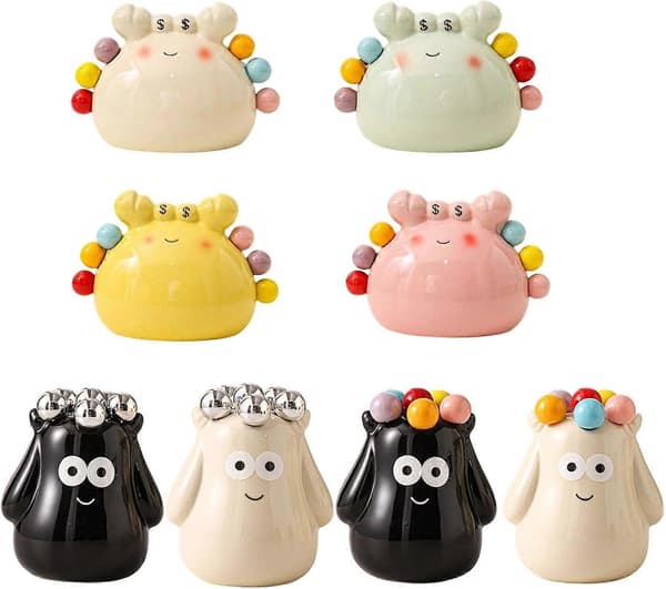 Ceramic Fruit Fork Set with Glazed Holder and Storage Jar, Elegant Kitchen Utensil Organizer