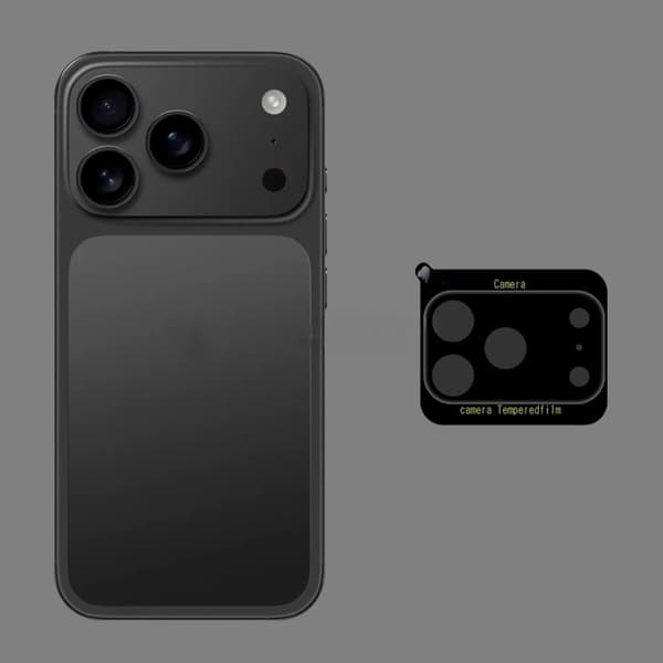 Camera Lens Protector Compatible with Apple iPhone 17 Pro, Black Tempered Glass, 2-pack - High Transparency, Anti-Fingerprint, Non-Full Coverage Design
