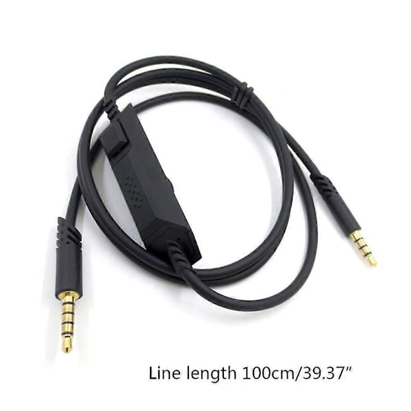 Sort lydhovedtelefonkabel til Astro A10 A40 Gaming Headset
