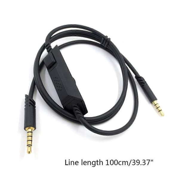 Svart lydhodetelefonkabel for Astro A10 A40 Gaming Headset
