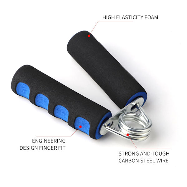 Grepp för styrketräning, mjuka skumhandgrepp, förstärker handgreppsövningar, 2-pack