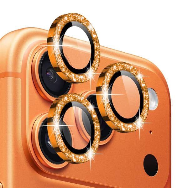 iPhone 17 Pro/17 Pro Max Linsskydd Glitter Orange 23 23