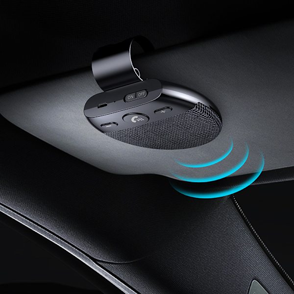 Handsfree Bluetooth Bil Kit 5.0, AUTO Start, Stöd för Siri Assistant, Röstvägledning, Trådlöst Handsfree Bil Kit Bluetooth