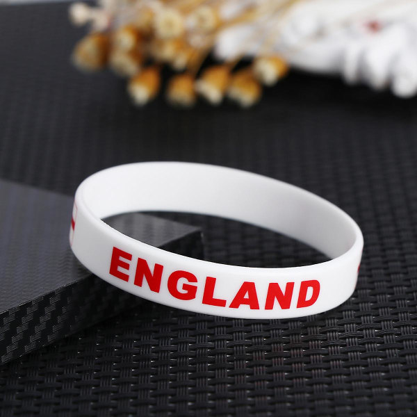 5 stk. Barnas Sportsgaver Silikon Sportsarmbånd Wristband Mansjett Land Silikon Armbånd Land England 6.5cm