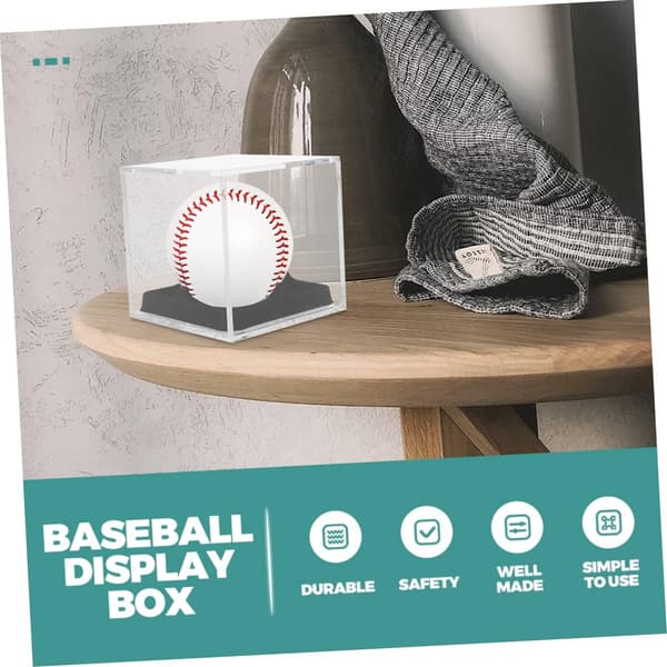 2st Baseboll Display Box Fotboll Display Stativ Display Fodral