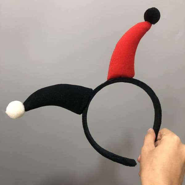 Halloween Edderkop Spøgelse Græskar Hårbånd Rollespil Djævel Hårbånd (Klovn Sort og Rød)
