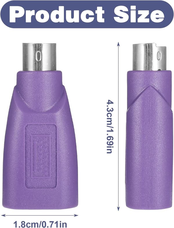 4 kpl PS/2-USB-sovitin korvaava