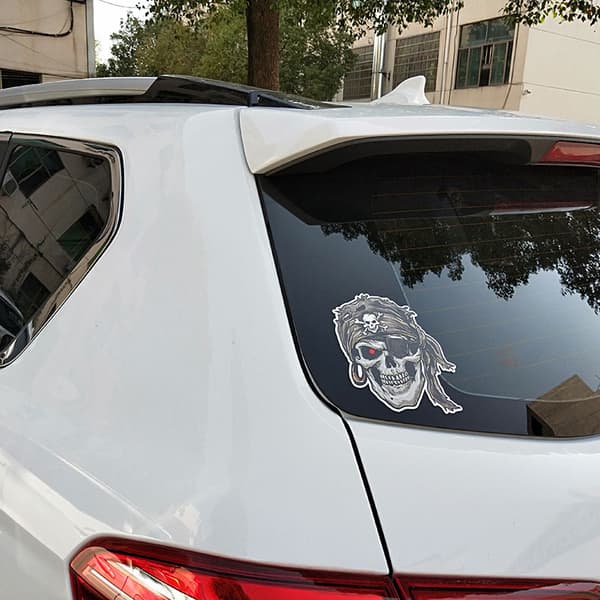 5-pack Skull with Pirate Skull Car Sticker Personality Decorative