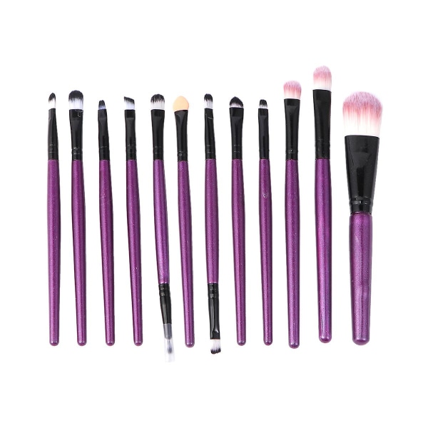 12 stk Kosmetikbørste Sæt Pudderbørste Professionel Makeupbørste Makeupbørster Sæt Makeupbørste Kvinde 14X0.8X0.8cm