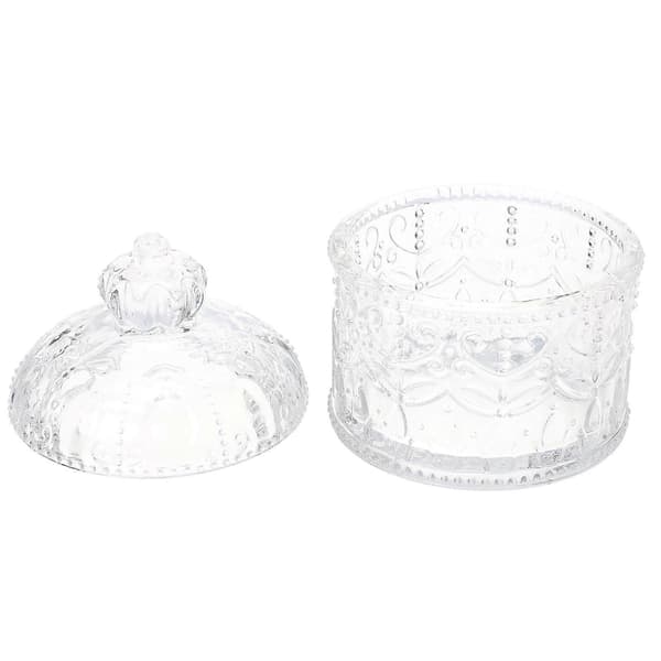 Gennemsigtig slikskål i glas til opbevaring Perfekt til servering af chokolade og mere 11,4 cm
