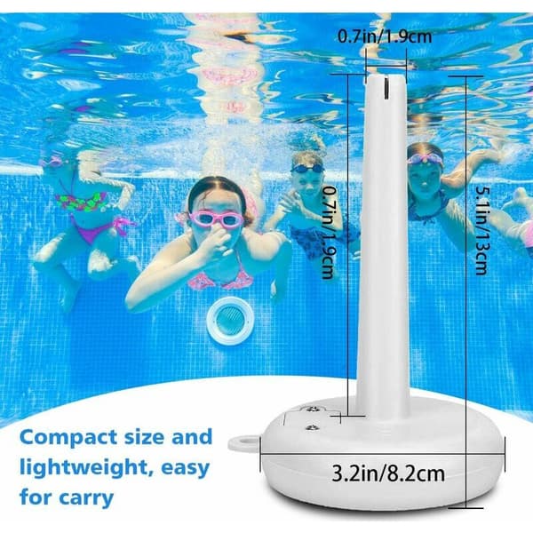 Soldigital pooltermometer, flydende pooltermometer, ubrydelig pooltermometer til indendørs og udendørs pools, spa
