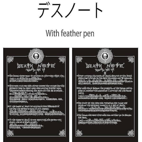 Anime Death Note notesbog med fjerpen cosplay skrivejournal gaver