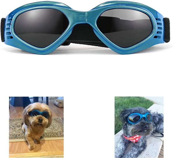 S-Dog solbriller, kjæledyr-solbriller, sammenleggbare hunde-solbriller UV-beskyttelse solbriller (blå)