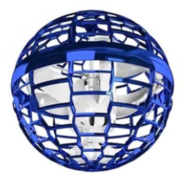 {hw} USB Charging Intelligent Sensor Flying Ball Toy Colorful Light Rotating Globe Blue