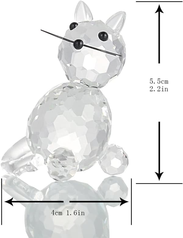 Kristalldyr Samleobjekt Glasskatt Figur Dekorasjon Papirvekt Bordpynt