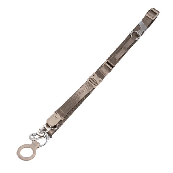 Adjustable Carrying Strap with Elastic Silicone Band - Khaki, compatible with various phone models and bottle sizes